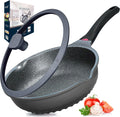 11In/5Qt Aluminum Nonstick Deep Frying Pan with Lid K89204