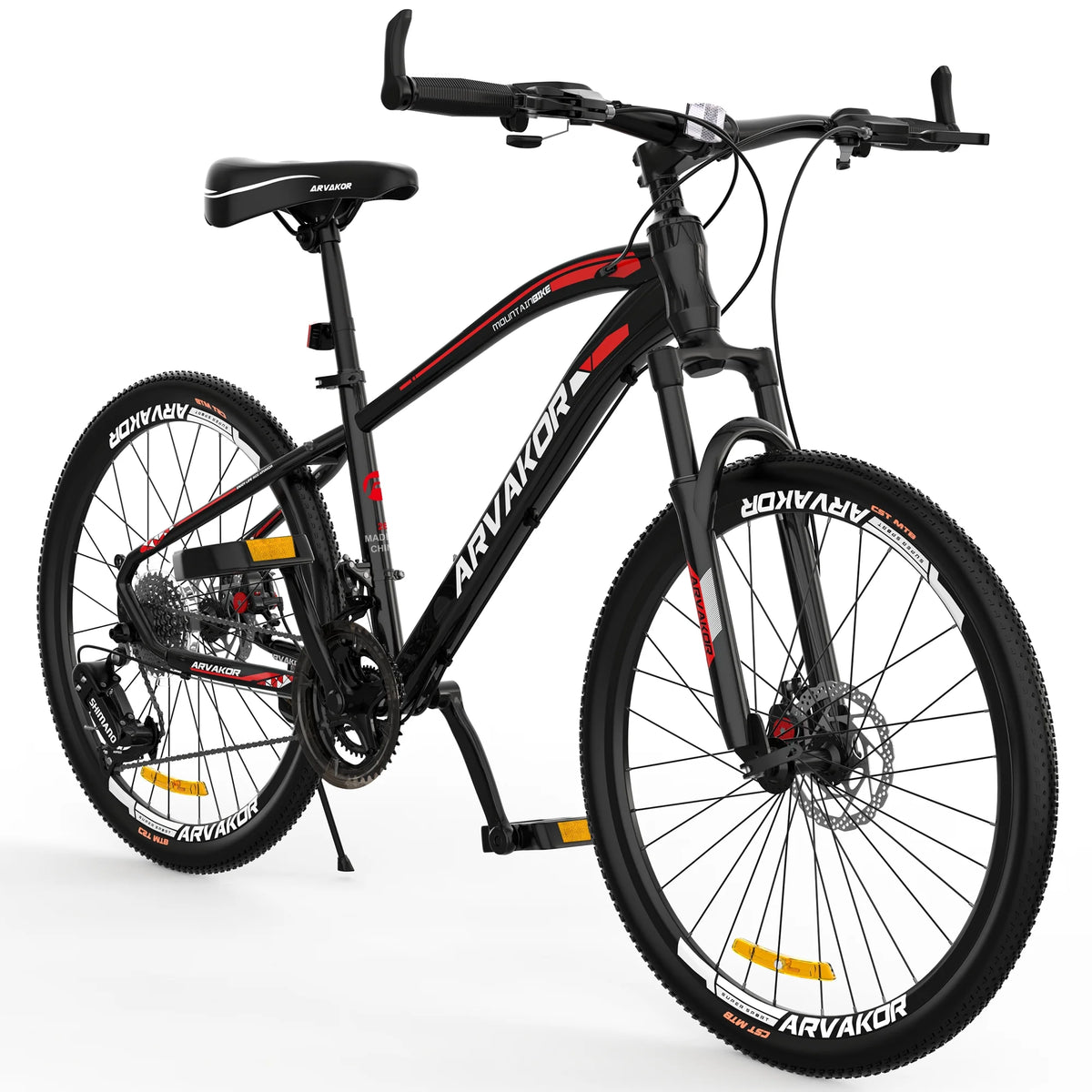 26'' Mountain Bike with Dual Disc Brakes, 21 Speed, Aluminium Alloy Frame, Black X652